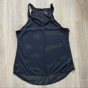 ⭐️3/$25 Z by Zella Black Mesh Sheer Workout Tank Sz L
